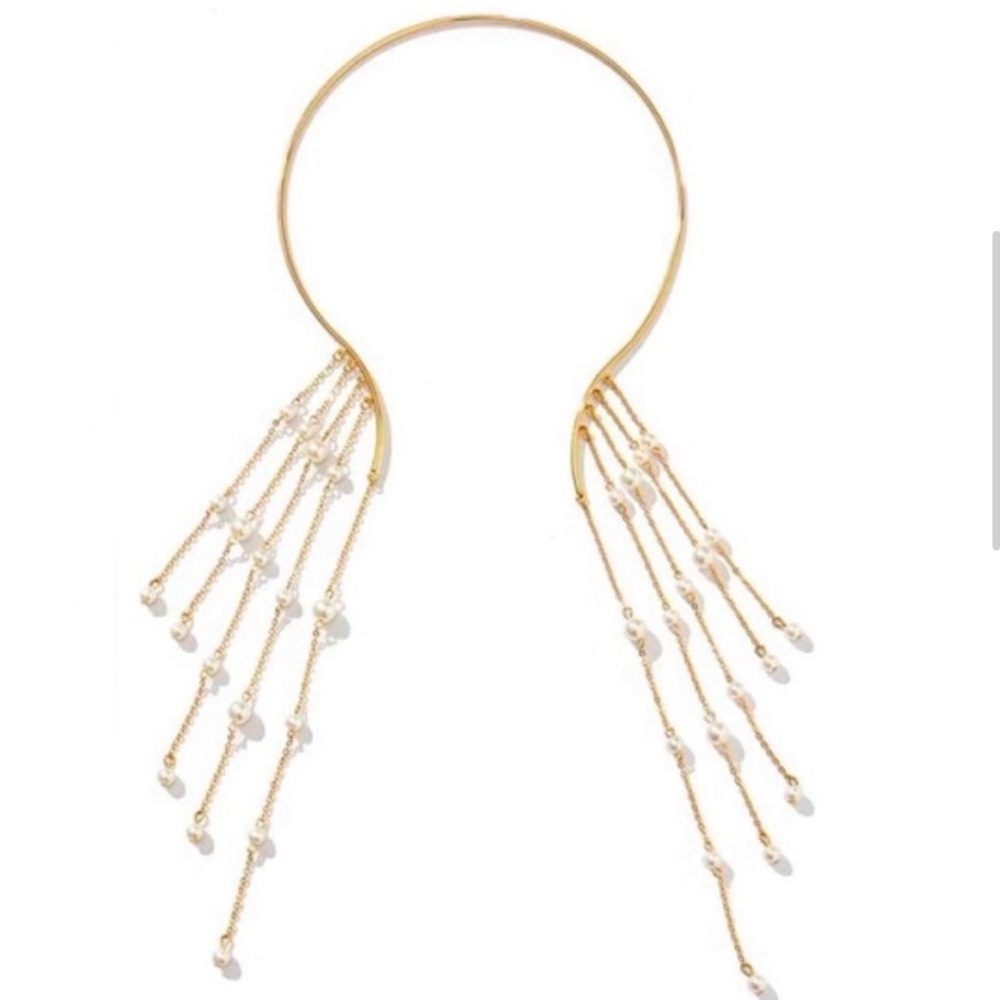 Anthropologie Pearl Choker Statement Necklace - Picture 9 of 9